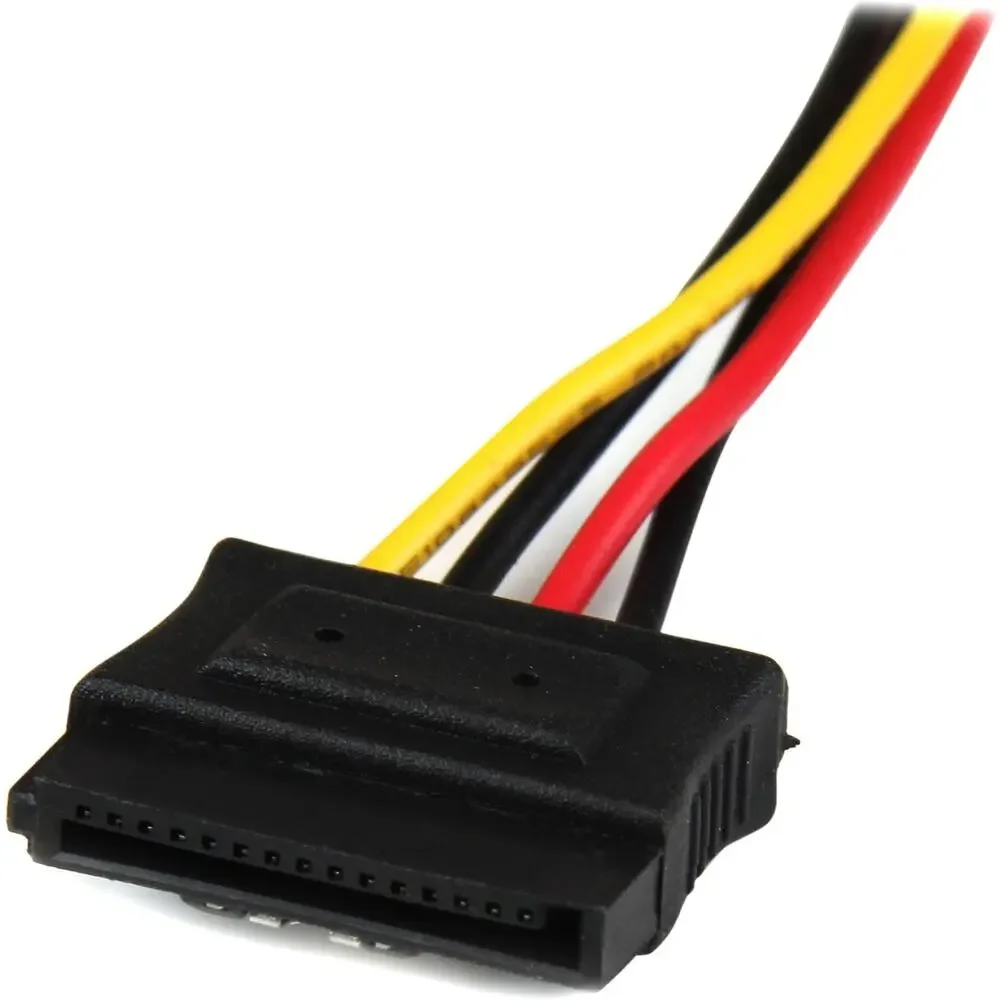 StarTech 12in LP4 to Dual SATA Power Y Cable Splitter Molex Adapter